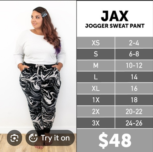 LulaRoe Plaid Jax Joggers -large - Picture 10 of 10